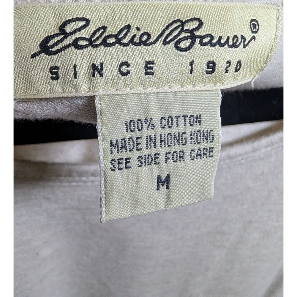 Vintage Y2K Eddie Bauer Cotton Pocket Maxi Dress M Cream Lagenlook Granolagore - Picture 6 of 6